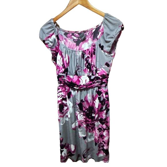Muse Floral Print Ruched Dress Size XXS 2 - Picture 3 of 10